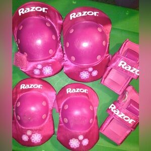 Girls pads for knee, elbow, and hands.